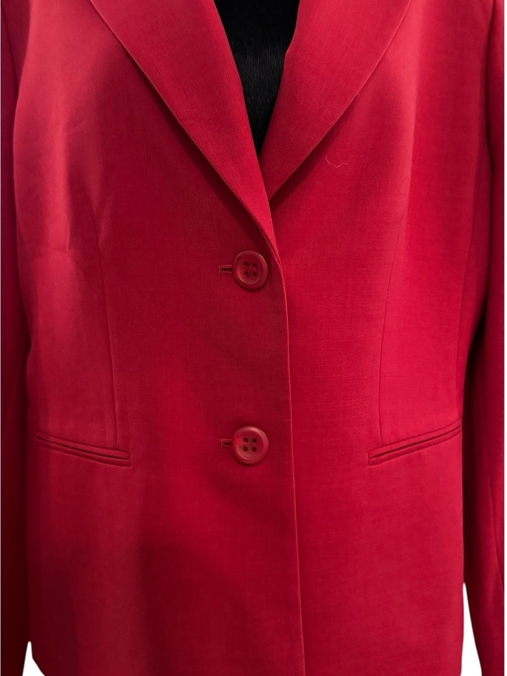 Jones Wear Red Size 16 Two Piece Pant Suit Blazer Trousers Power Dressing NWT - Picture 3 of 9